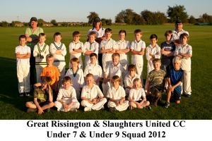 GRCC Under 9 Squad 2012.