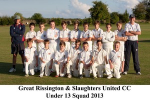 GRCC Under 13 Squad 2013.