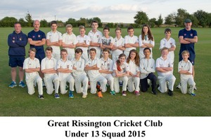 GRCC Under 13 Squad 2015.