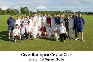 GRCC Under 13 Squad 2016.