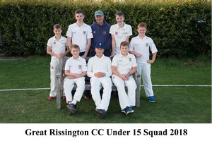 GRCC Under 15 Squad 2018.